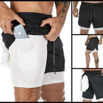 2 in 1 Running Shorts Built in Base Layer Pants Pocket Roposo Clout