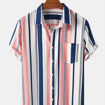 Rayon Stripes Half Sleeves Regular Fit Mens Casual Shirt Roposo Clout