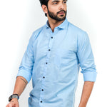 HARPITA Cotton Solid Full Sleeves Regular Fit Mens Formal Shirt Roposo Clout