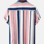 Rayon Stripes Half Sleeves Regular Fit Mens Casual Shirt Roposo Clout