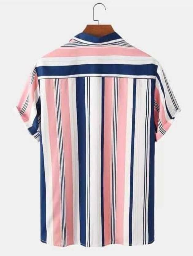 Rayon Stripes Half Sleeves Regular Fit Mens Casual Shirt Roposo Clout