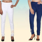 FITWINGS Combo of 2 Women's Slim Fit Denim Lycra Stretchable Jegging Roposo Clout