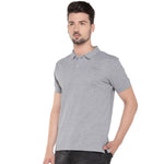 Cotton Blend Solid Half Sleeves Polo T-Shirt Roposo Clout