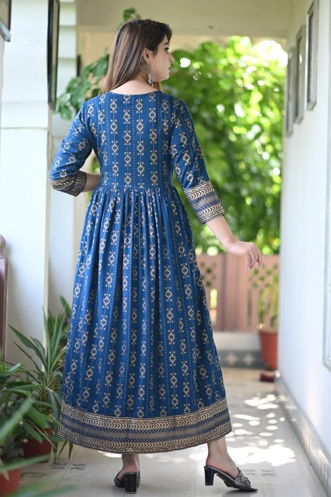 Janki Creation Floral Print Anarkali Kurtas Roposo Clout