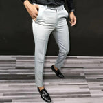 Lycra Solid Slim Fit Mens Formal Trouser Pack of 2 Roposo Clout