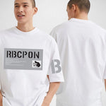 Manlino Mens White Oversized Graphic Printed T-Shirt Roposo Clout