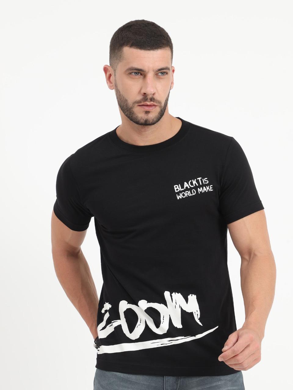 Mens Printed Cotton T-Shirt Roposo Clout