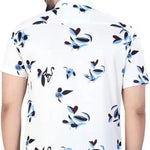 Men's Printed Lycra Half Sleeves Shirt Roposo Clout