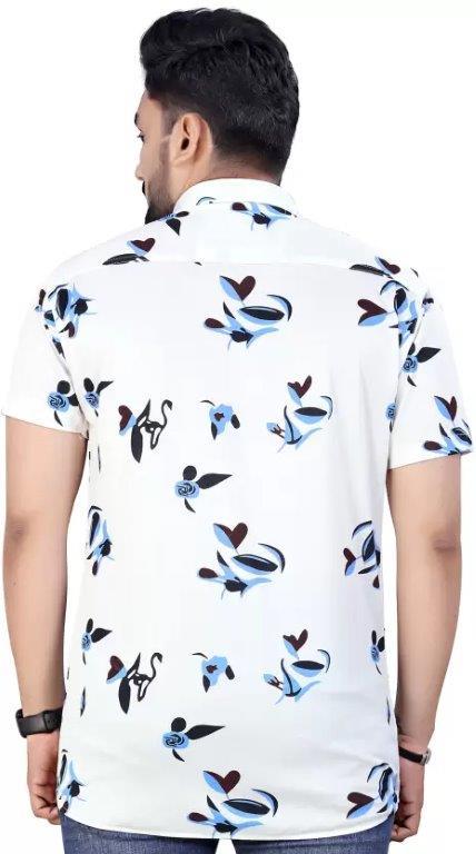 Men's Printed Lycra Half Sleeves Shirt Roposo Clout