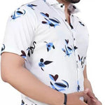 Men's Printed Lycra Half Sleeves Shirt Roposo Clout