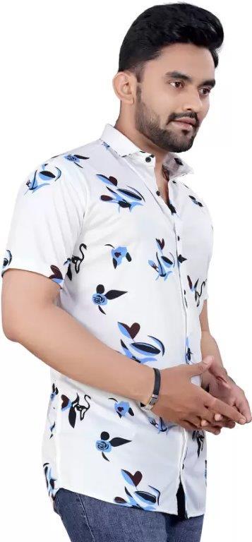 Men's Printed Lycra Half Sleeves Shirt Roposo Clout