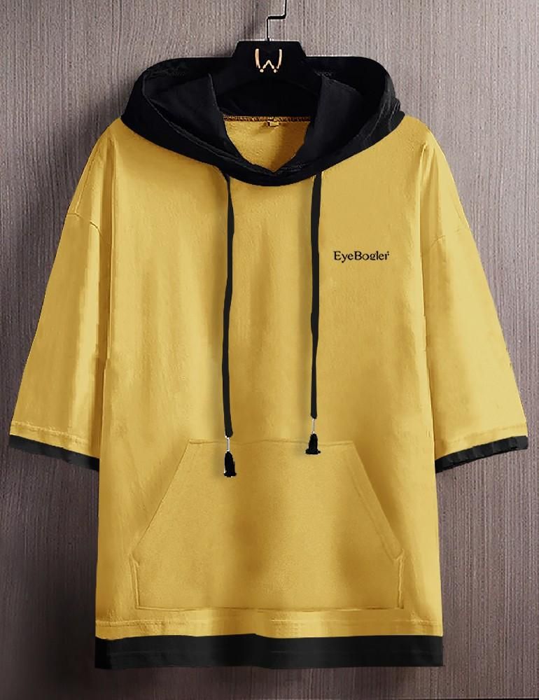 Men's Casual Hooded T-shirt Roposo Clout