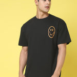 DOOR74 MENS PRINTED BLACK OVERSIZE TSHIRT Roposo Clout