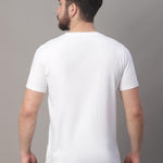 DOOR74 MENS PRINTED WHITE REGULAR TSHIRT Roposo Clout