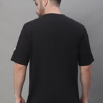 DOOR74 MENS CINEMA PRINTED BLACK COLOR OVERSIZE FIT TSHIRT Roposo Clout