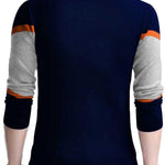 Cotton Color Block Full Sleeves Mens T-Shirt Roposo Clout