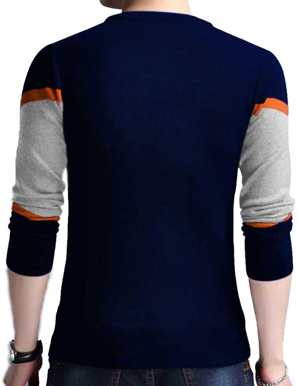 Cotton Color Block Full Sleeves Mens T-Shirt Roposo Clout