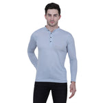 Cotton Blend Solid Full Sleeves T-Shirt Roposo Clout