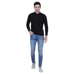 Cotton Blend Solid Full Sleeves T-Shirt Roposo Clout