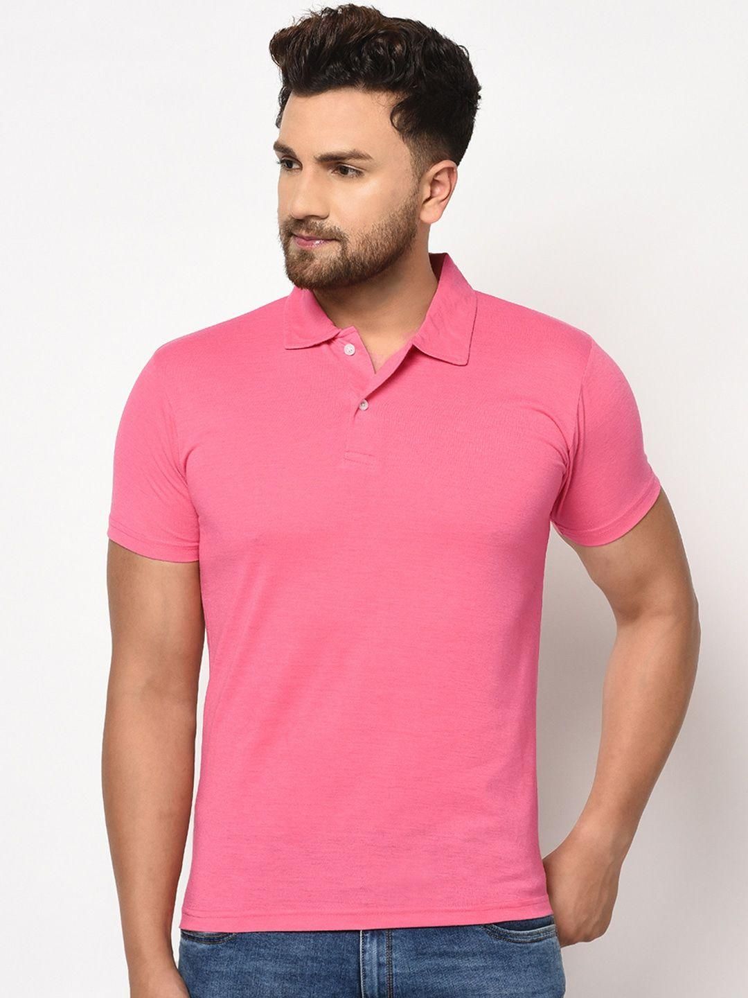 Cotton Blend Solid Half Sleeves Polo T-Shirt Roposo Clout