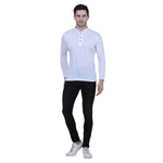 Cotton Blend Solid Full Sleeves T-Shirt Roposo Clout