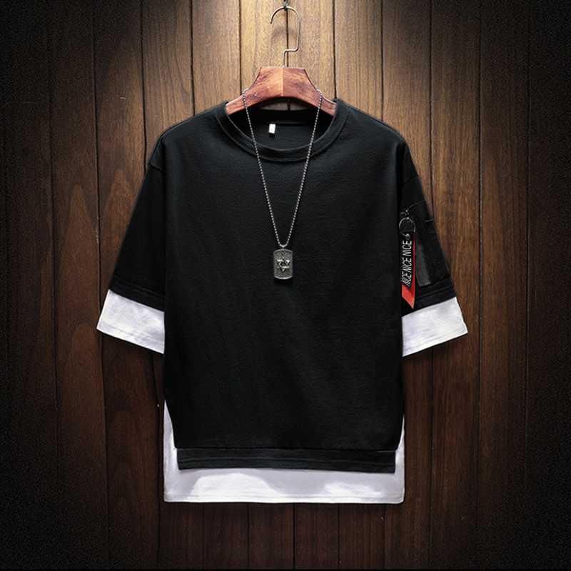 Cotton Blend Solid Half Sleeves T-Shirt black Roposo Clout