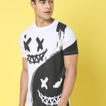 DOOR74 MENS PRINTED WHITE REGULAR TSHIRT Roposo Clout