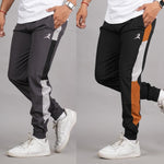 Men's Lycra Color Block Panel Jogger Combo Roposo Clout