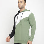 Cotton Blend Solid Full Sleeves Mens Hooded T-Shirt Roposo Clout