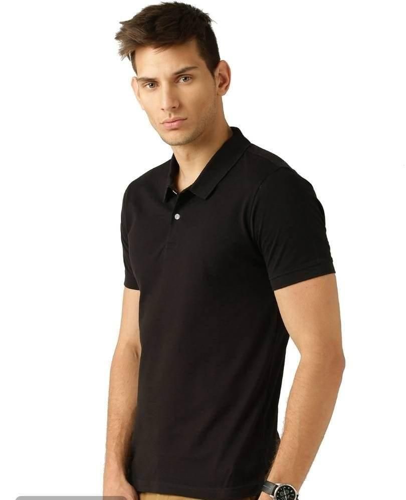 Cotton Blend Polo Neck Solid T-Shirt (Pack of 3) Roposo Clout