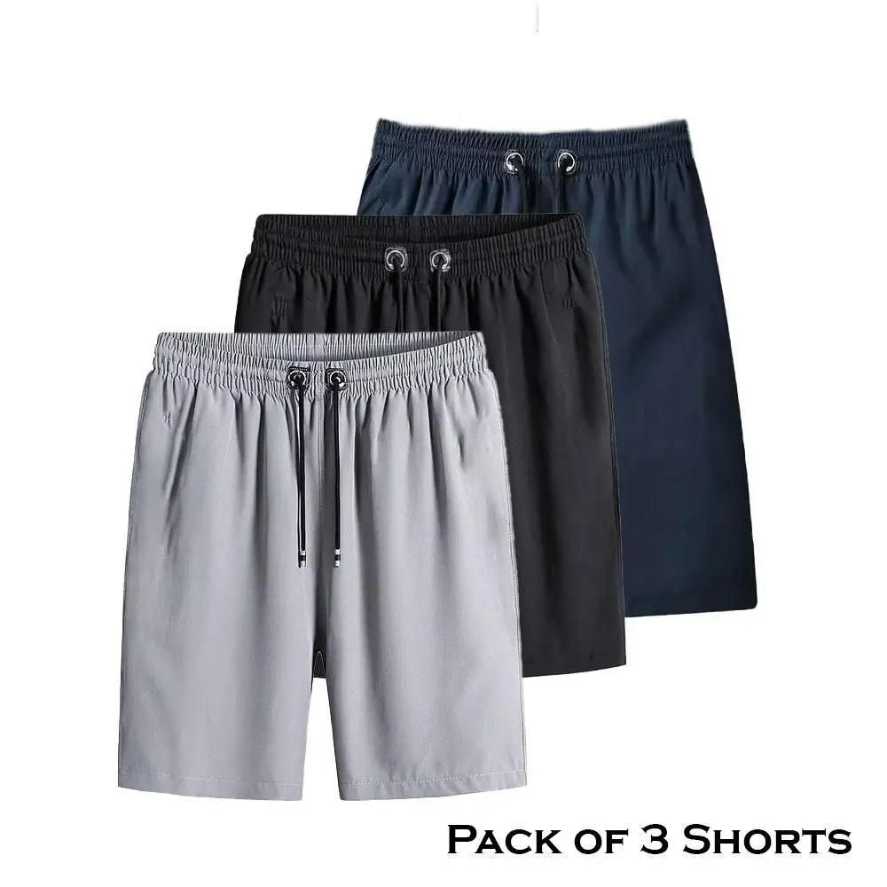 Lycra (Combo of 3) Men's Stretchable Cotton Shorts - shoponez.com