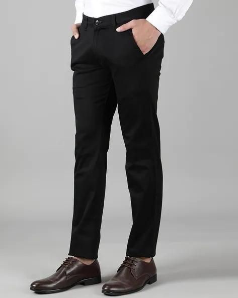 Cotton Lycra stretchable Solid Slim Fit Mens Formal Trousers Roposo Clout