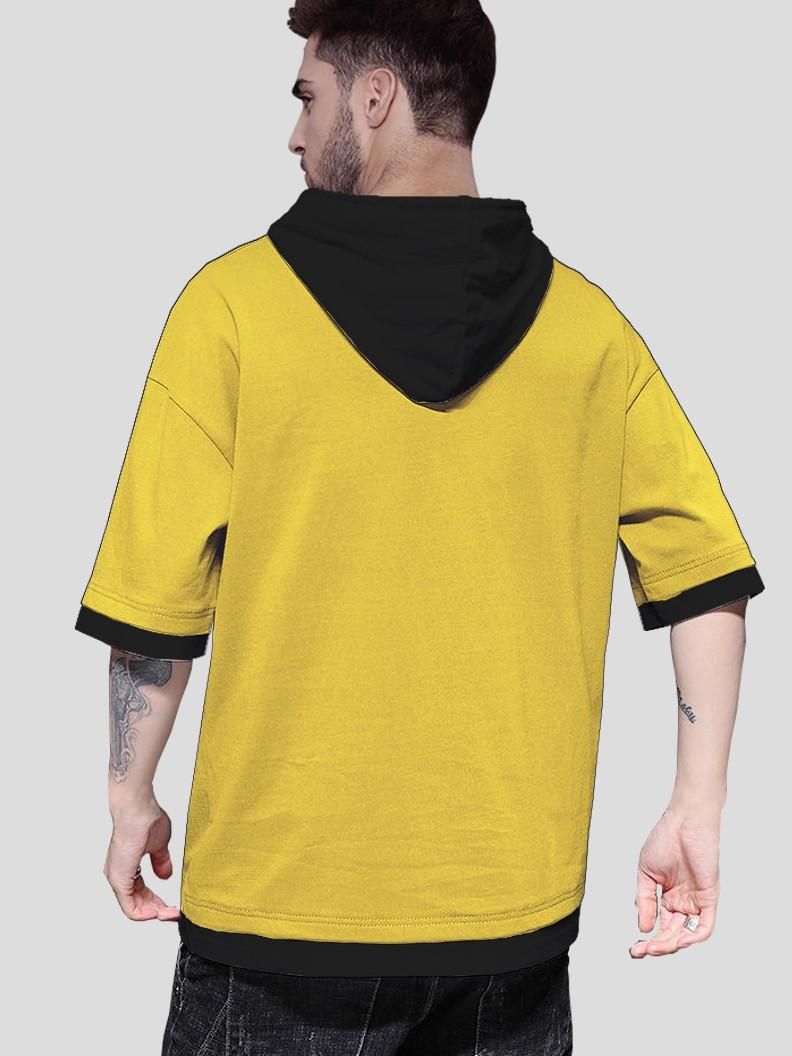 Men's Casual Hooded T-shirt Roposo Clout