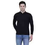 Cotton Blend Solid Full Sleeves T-Shirt Roposo Clout