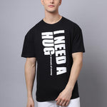 Door 74 Men Black Graphic Printed Pure Cotton Oversized T-Shirt Roposo Clout