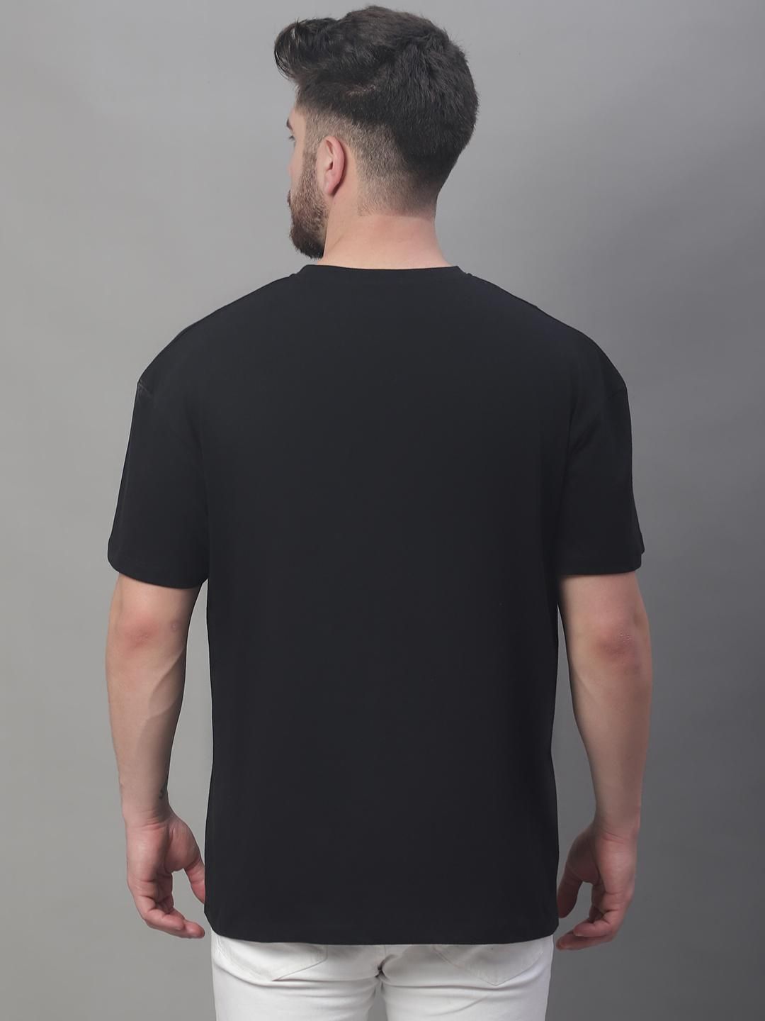 DOOR74 MENS SOLID BLACK COLOR OVERSIZE FIT TSHIRT Roposo Clout