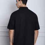 Door 74 Mens Printed Black Color Oversize Polo Tshirt Roposo Clout