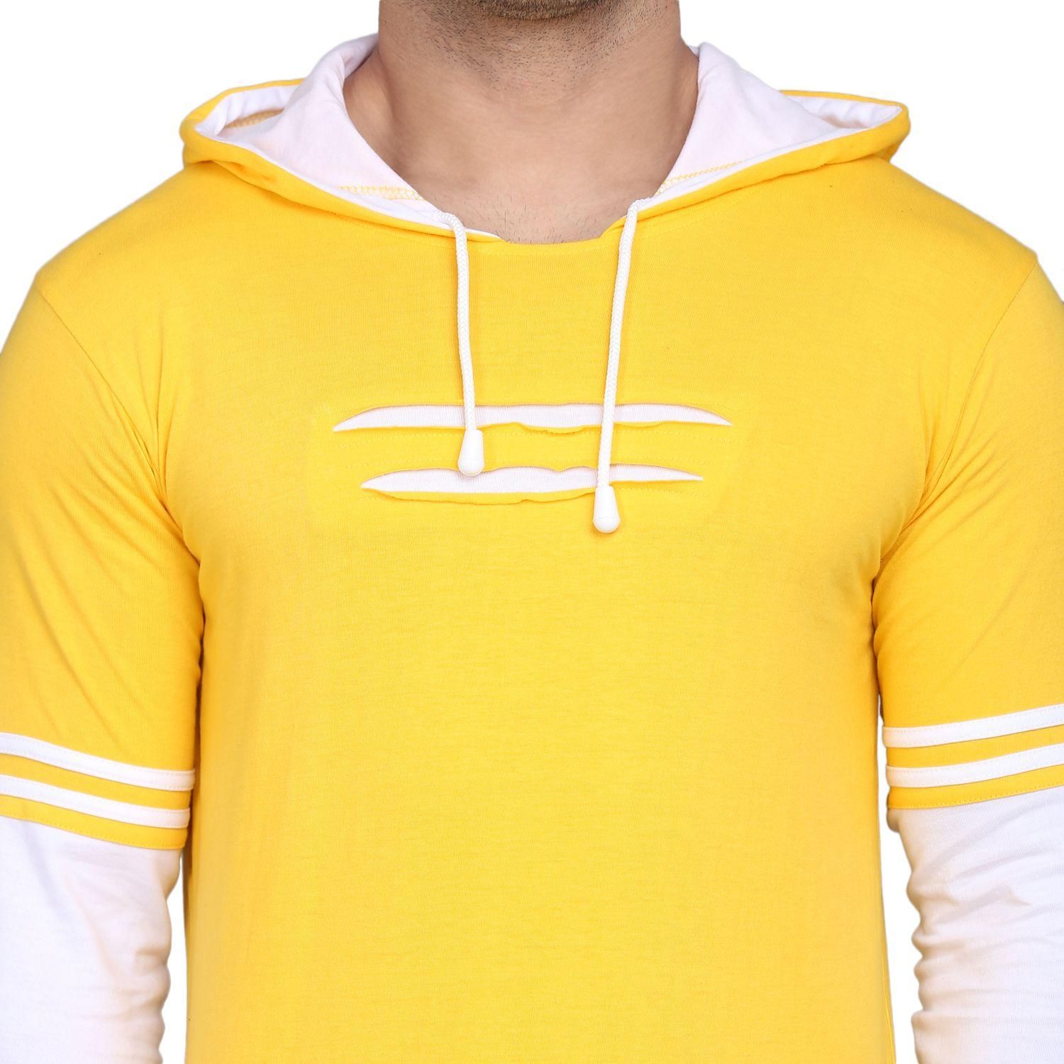 Denzolee Colorblocked Men's Hooded T-Shirt Roposo Clout