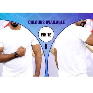 Pack of 10 Half Sleeves Round Neck T-shirts with Free Digital Watch Roposo Clout