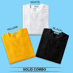 Tom Scott Cotton Solid Half Sleeves T-Shirt Pack Of 3 Roposo Clout