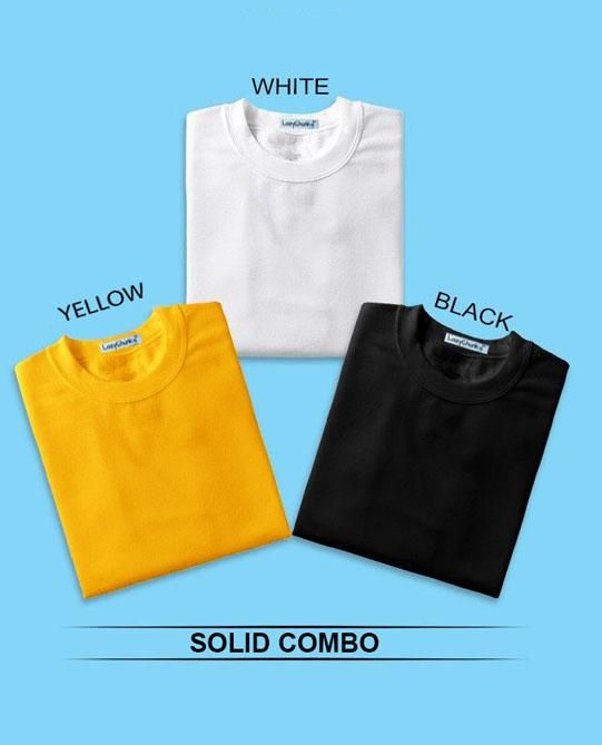 Tom Scott Cotton Solid Half Sleeves T-Shirt Pack Of 3 Roposo Clout