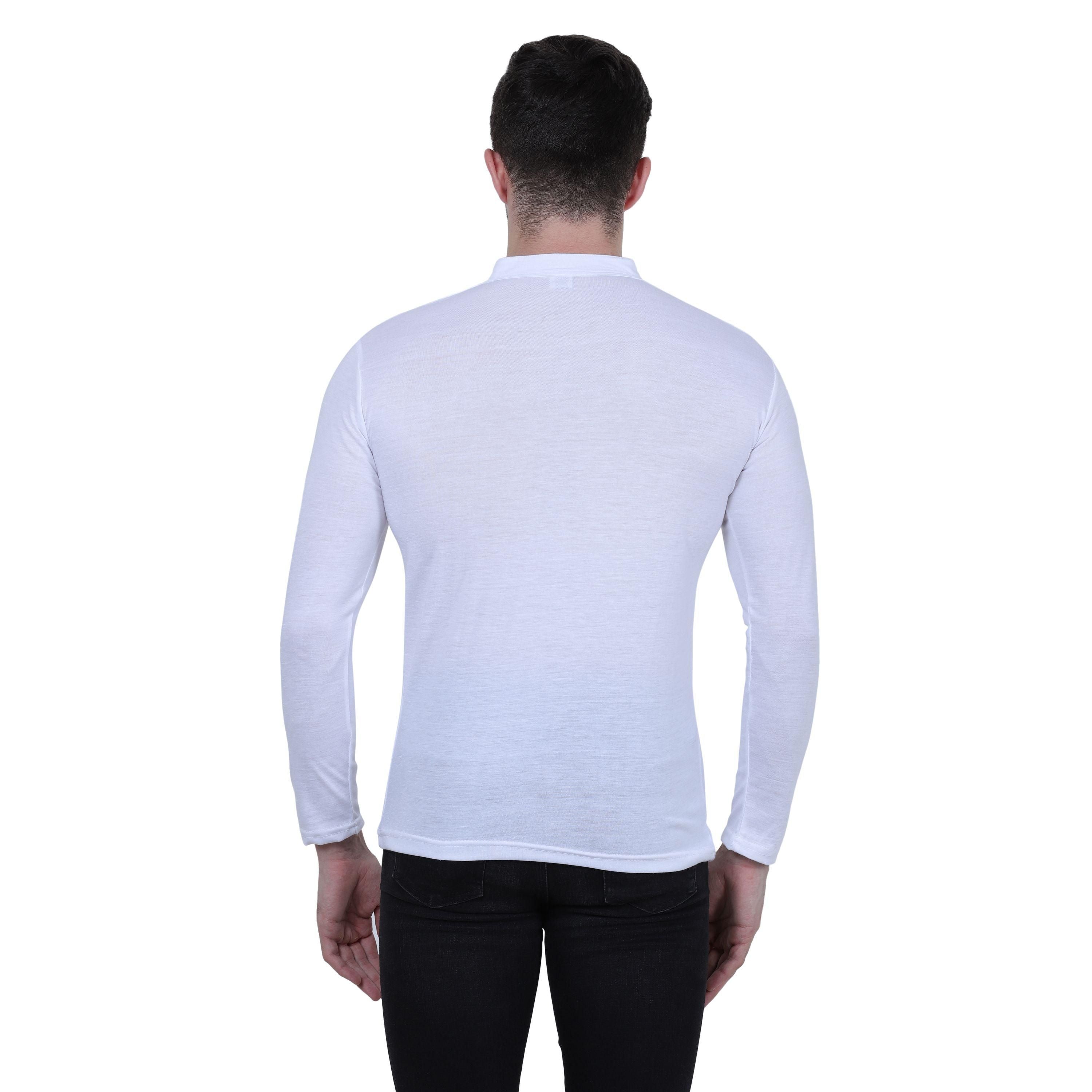 Cotton Blend Solid Full Sleeves T-Shirt Roposo Clout