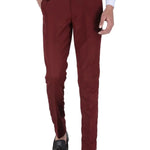 Mens Cotton Stretchable Solid Formal Trouser - shoponez.com