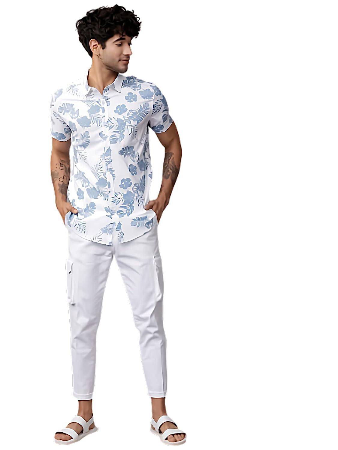 Rayon Printed Half Sleeves Regular Fit Mens Casual Shirt Roposo Clout