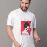 DOOR74 MENS PRINTED WHITE OVERSIZE TSHIRT Roposo Clout