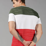 UrGear Cotton Color Block Half Sleeves Mens Round Neck T-Shirt Roposo Clout