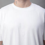 DOOR74 MENS SOLID WHITE COLOR OVERSIZE FIT TSHIRT Roposo Clout