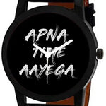 Combo Of Apna Time Aayega Edition Analog Watch With Aux Cable , Otg Adapter And Data Cable